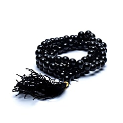 Mala Onyx noir AA 108 perles 0.7mm 2