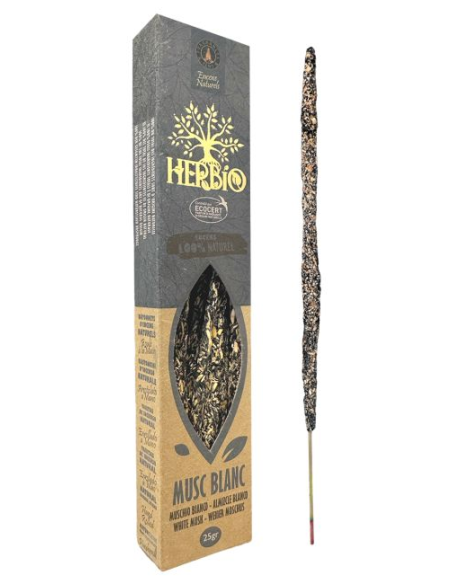 Encens Ecocert Herbio Musc Blanc 25g