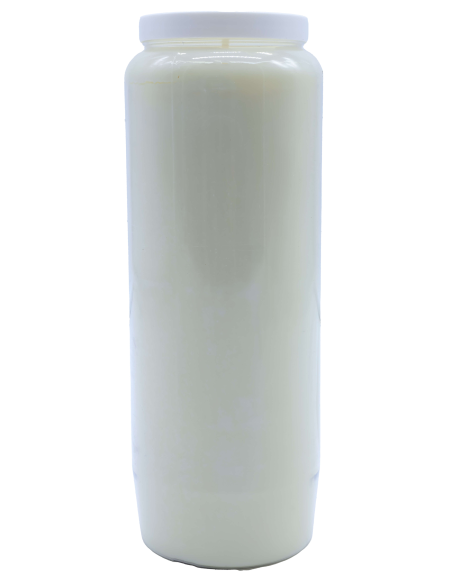 Bougie de Neuvaine Unie - Blanc