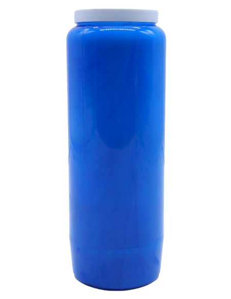 Bougie de Neuvaine Unie - Bleue