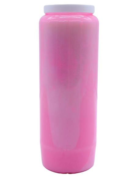 Bougie de Neuvaine Unie - Rose