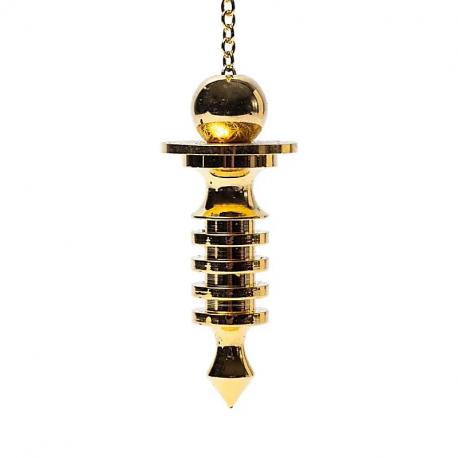 Pendule en laiton plaqué or fleur de vie