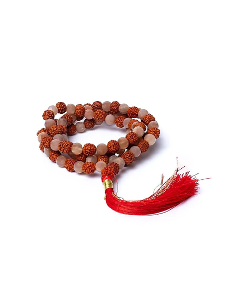 MALA LUNE/RUDRAKSHA 6MM AA