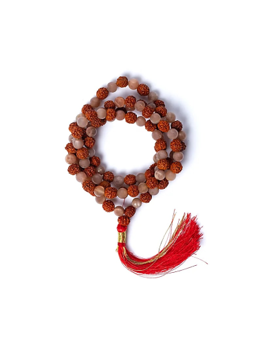 MALA LUNE/RUDRAKSHA 6MM AA