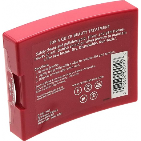 Lingettes de nettoyage bijoux or/argent