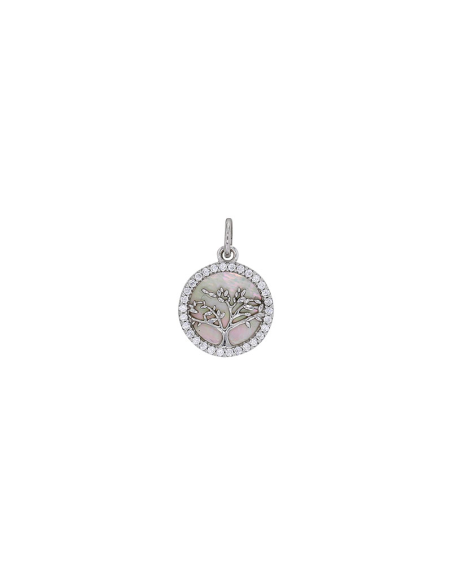 Arbre de vie sur nacre et oxyde de zirconium