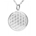 Fleur de vie avec chaine 50cm - argent 0925