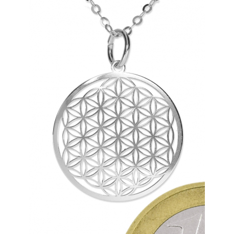 Fleur de vie avec chaine 50cm -...