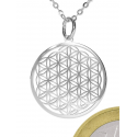 Fleur de vie avec chaine 50cm - argent 0925
