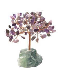 ARBRE AMETHYSTE FLUORITE 12-13CM