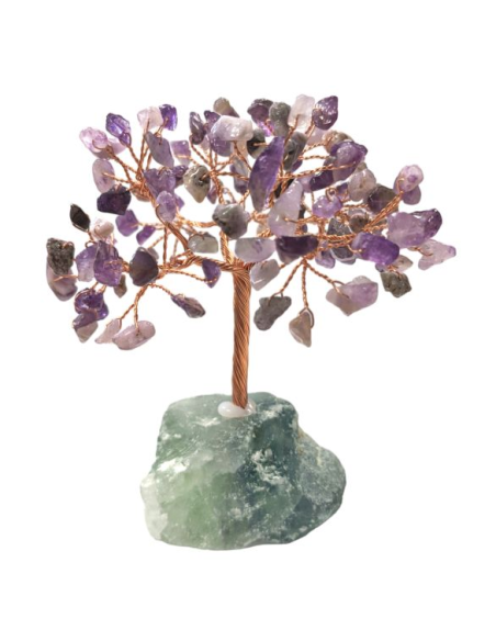 ARBRE AMETHYSTE FLUORITE 12-13CM