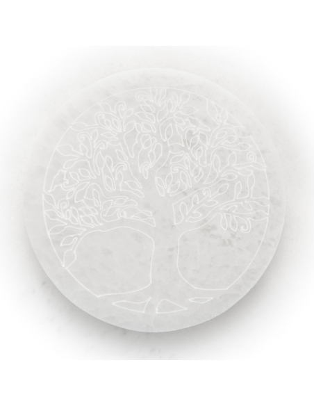DISQUE SELENITE ARBRE DE VIE L