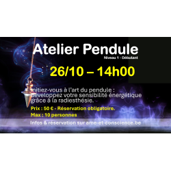 26/10 - 14h00 : Atelier Pendule - niveau débutant