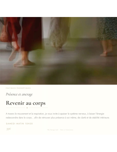 05/16 - 10h30 : ATELIERS ENERGETIQUES...