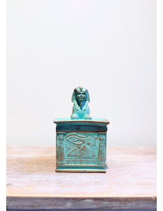 STATUE BOITE SPHINX PATINEE