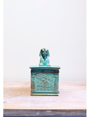 STATUE BOITE SPHINX PATINEE
