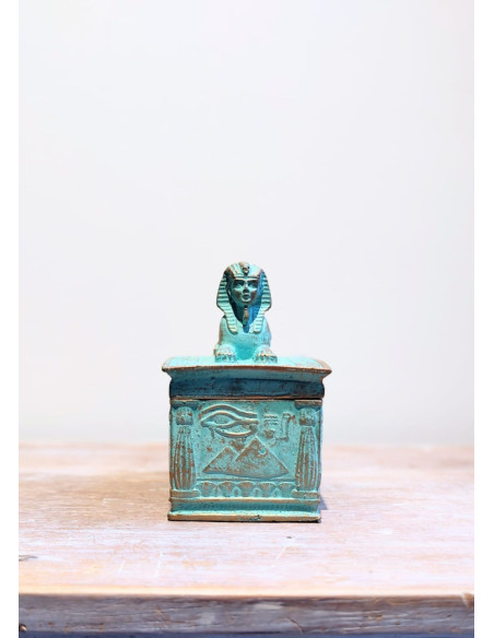 STATUE BOITE SPHINX PATINEE
