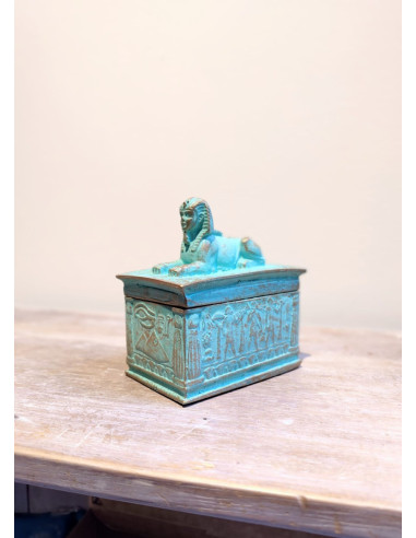 STATUE BOITE SPHINX PATINEE