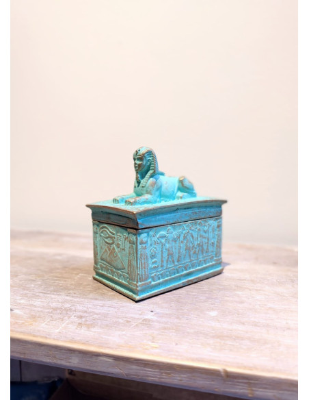 STATUE BOITE SPHINX PATINEE