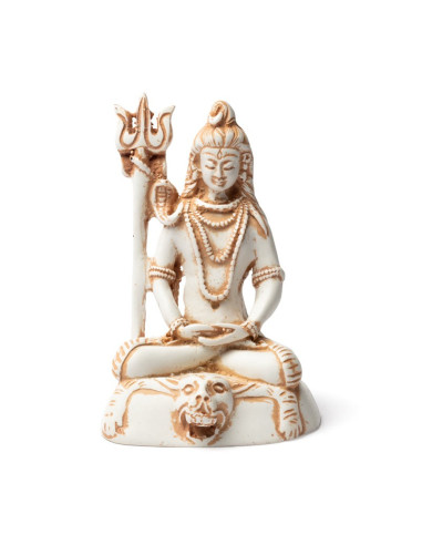 STATUETTE SHIVA COULEUR IVOIRE -- 15 CM
