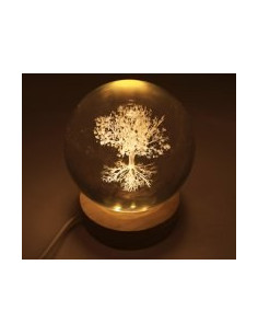 VEILLEUSE USB ARBRE VIE 9CM BLANC
