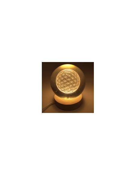 VEILLEUSE USB FLEUR DE VIE BLANC