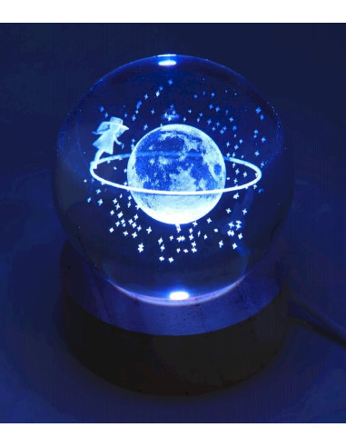 VEILLEUSE USB VERRE SATURE MULTI 9CM