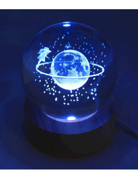 VEILLEUSE USB VERRE SATURE MULTI 9CM