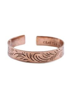 BRACELET TIBÉTAIN EN CUIVRE - VAGUES TRIBAL LARGE