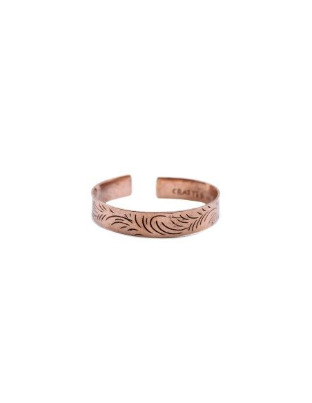 BRACELET TIBÉTAIN EN CUIVRE - VAGUES TRIBAL LARGE