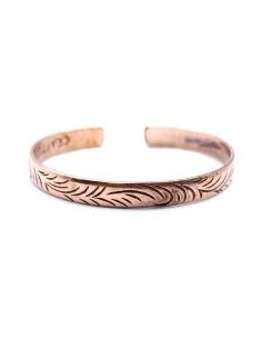 BRACELET TIBÉTAIN EN CUIVRE - VAGUES  TRIBAL FIN