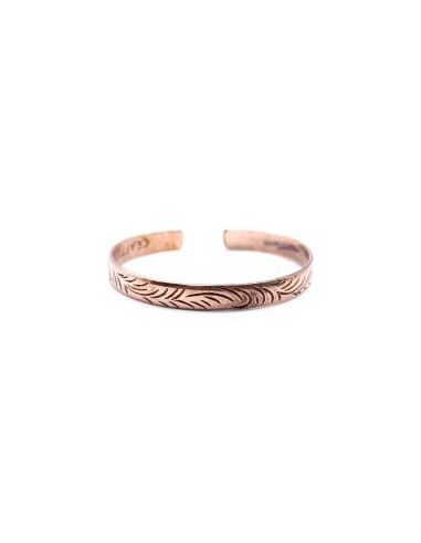 BRACELET TIBÉTAIN EN CUIVRE - VAGUES  TRIBAL FIN
