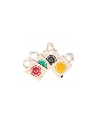 MINI CABAS CADEAU ICONIQUE - URBAN MANDALA  - (25 X 18 CM) - NATUREL