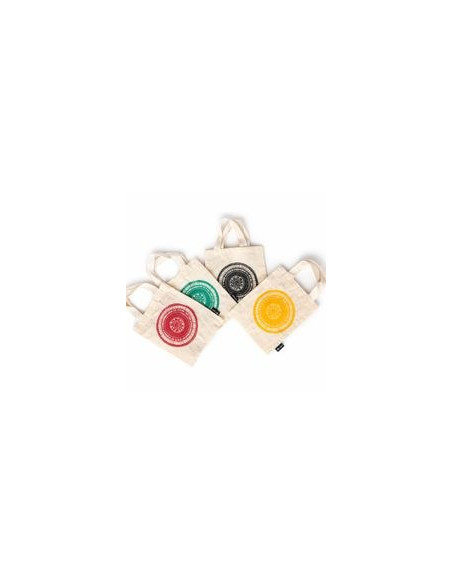 MINI CABAS CADEAU ICONIQUE - URBAN MANDALA  - (25 X 18 CM) - NATUREL