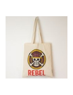 SAC TOTE BAG BASIQUE ICONIC - REBEL - (40X37CM) - NATUREL 4OZ