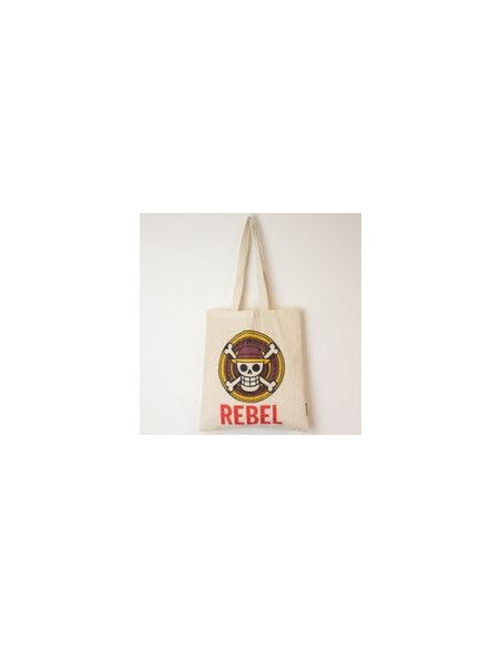 SAC TOTE BAG BASIQUE ICONIC - REBEL - (40X37CM) - NATUREL 4OZ