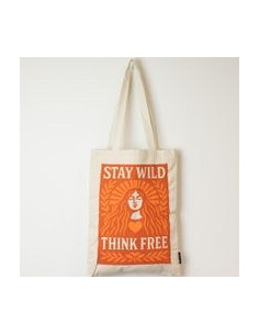 SAC CABAS ICONIC TONI - RESTEZ SAUVAGE (41X31 CM) - NATUREL 10 OZ
