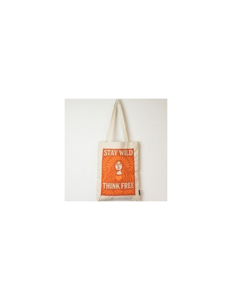 SAC CABAS ICONIC TONI - RESTEZ SAUVAGE (41X31 CM) - NATUREL 10 OZ