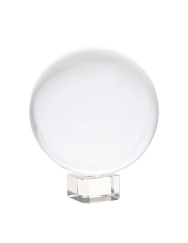 SPHERE CRISTAL + SUPPORT 12CM (BOULE DE CRISTAL)