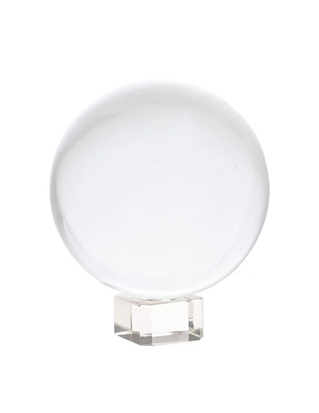 SPHERE CRISTAL + SUPPORT 12CM (BOULE DE CRISTAL)