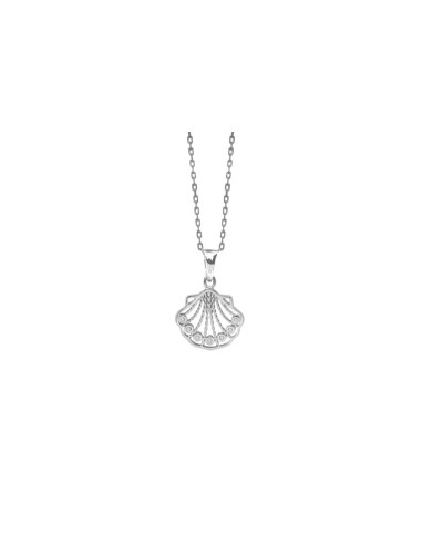 PENDENTIF COQUILLE CAMINO DE SANTIAGO ARGENT 925 ET OXYDE DE ZIRCONIUM