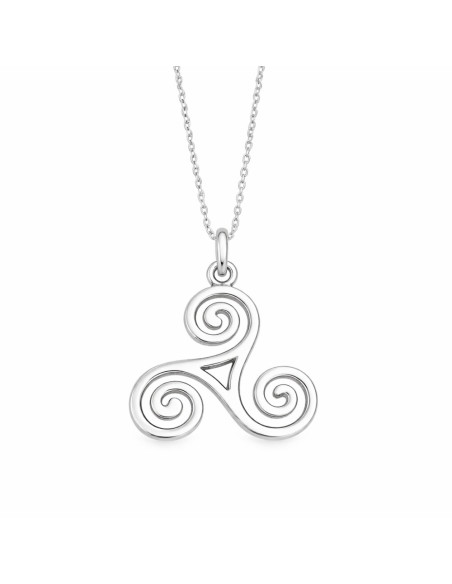 PENDENTIF TRISKÈLE ARGENT RHODIÉ 925 17 MM X 20 MM