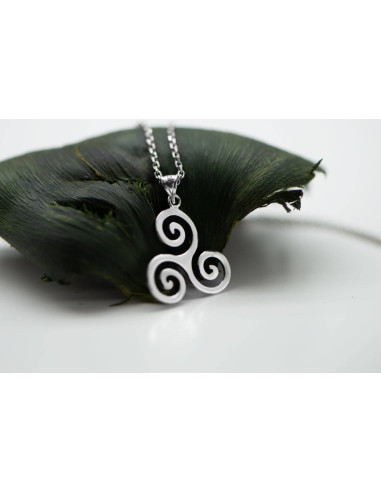 PENDENTIF TRISKEL ARGENT RHODIÉ 925 9 MM