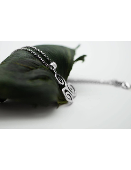 PENDENTIF TRISKEL ARGENT RHODIÉ 925 9 MM
