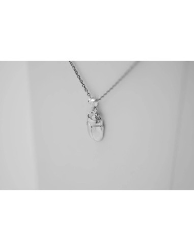 PENDENTIF SCARABÉE SACRÉ EGYPTE ARGENT RHODIÉ 925