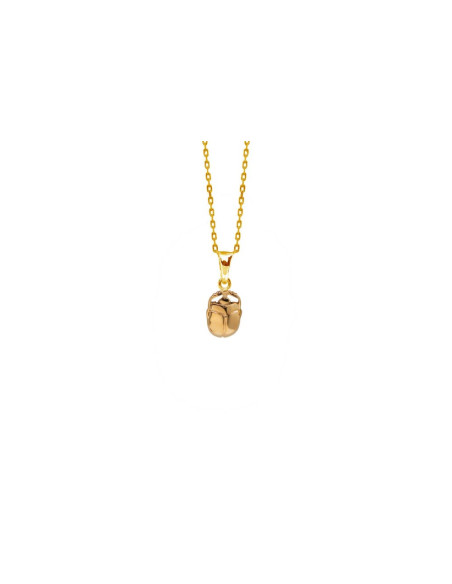 PENDENTIF SCARABÉE SACRÉ EGYPTE PLAQUÉ OR 18K