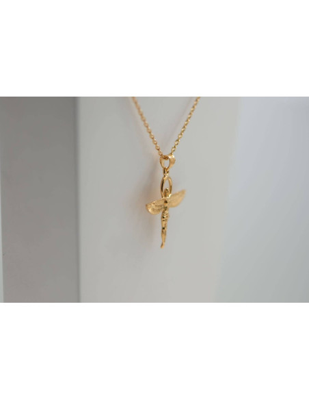 PENDENTIF DÉESSE ISIS EGYPTE PLAQUÉ OR 18K