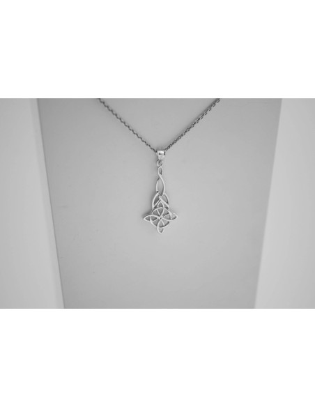PENDENTIF NŒUD DE SORCIÈRE ARGENT 925 RHODIÉ