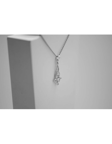 PENDENTIF NŒUD DE SORCIÈRE ARGENT 925 RHODIÉ