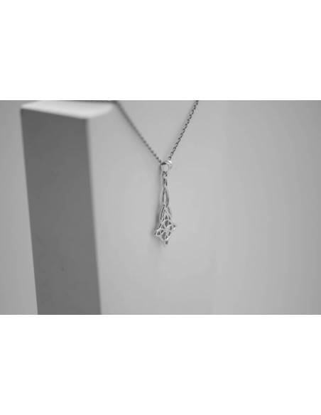 PENDENTIF NŒUD DE SORCIÈRE ARGENT 925 RHODIÉ